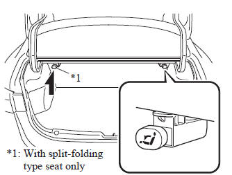 Mazda 3. Split-folding type seat