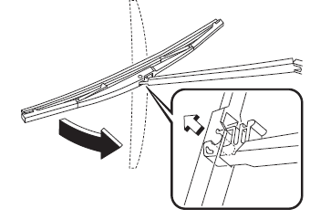 Mazda 3. Replacing Rear Window Wiper Blade 