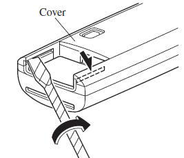 Mazda 3. Replacing the key battery