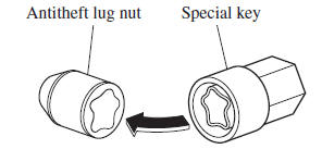 Mazda 3. Locking Lug Nuts