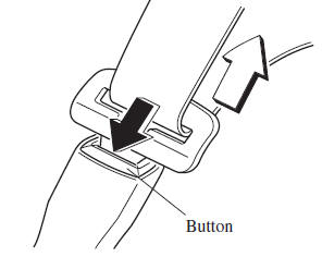 Mazda 3. Unfastening the Seat Belt