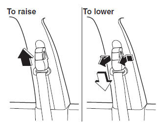 Mazda 3. Front Shoulder Belt Adjuster