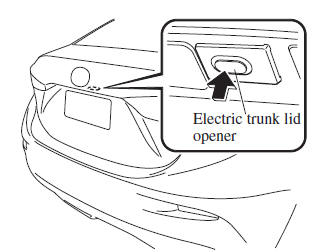 Mazda 3. Using the electric trunk lid opener