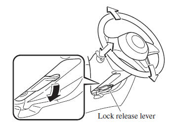 Mazda 3. Steering Wheel Adjustment