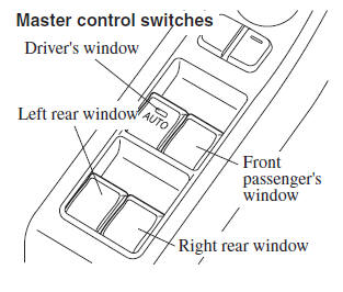 Mazda 3. Operating the Passenger Power Windows
