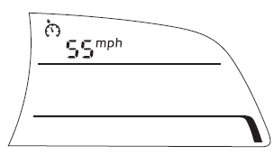 Mazda 3. Cruise Control Set Vehicle Speed Display