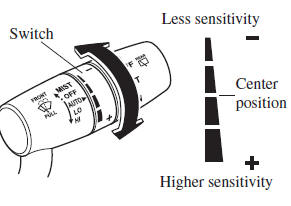 Mazda 3. Auto-wiper control