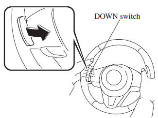 Mazda 3. Manually Shifting down