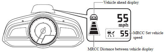 Mazda 3. Mazda Radar Cruise Control (MRCC) Display Indication