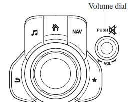 Mazda 3. Volume dial operation