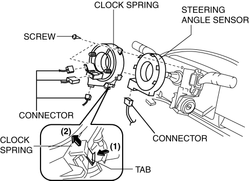 Mazda 3 Service Manual - Clock Spring Removal/Installation ... 2015 dodge journey airbag wiring diagram 