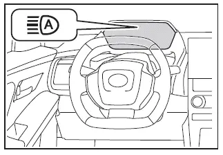 Subaru Solterra AHB indicator light on instrument cluster