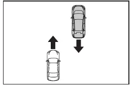 Subaru Solterra RCTA detecting passing vehicle near side of car