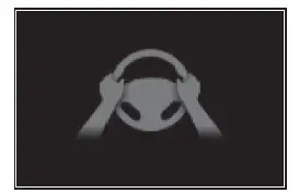 Subaru Solterra hands off steering wheel warning icon and message display