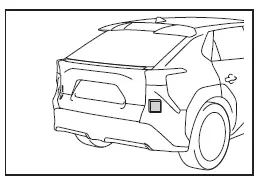 Subaru Solterra rear bumper blind spot monitor sensor positions