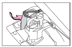 Subaru Solterra emergency release wire handle properly secured after use