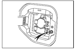 Subaru Solterra charging port lid lifter mechanism illustration