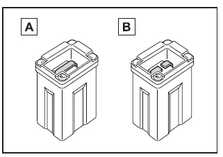 Subaru Solterra fuse type B normal vs blown comparison diagram