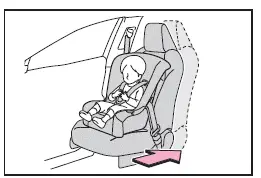 Subaru Solterra incorrect front seat child restraint placement warning illustration