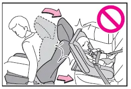 Subaru Solterra rear seat child restraint system correct positioning illustration