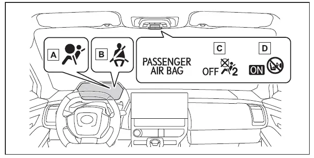 Subaru Solterra front passenger occupant classification system components diagram