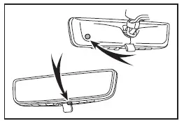 Subaru Solterra digital mirror light sensor protection area and placement