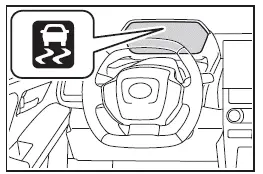 Subaru Solterra slip indicator light on instrument cluster during traction control operation