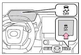 Subaru Solterra stability and traction control system indicator display overview