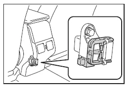 Subaru Solterra service plug location and high voltage warning access point illustration