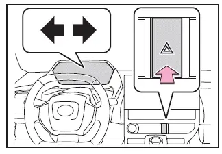 Subaru Solterra emergency flasher switch location and hazard lights activation