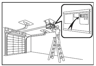 Subaru Solterra garage door opener motor learn button location example