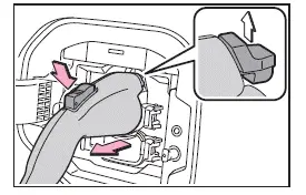 Subaru Solterra charging connector lever released before removal