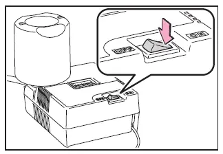 Subaru Solterra compressor inflating tire with sealant injection process