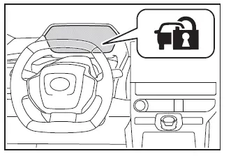 Subaru Solterra immobilizer system indicator light showing theft protection status