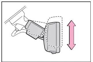 Subaru Solterra inside rear view mirror vertical adjustment for optimal rear visibility