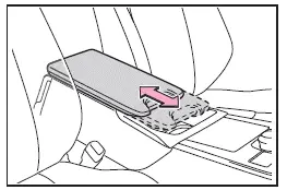 Subaru Solterra console lid sliding mechanism