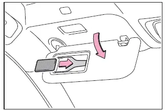 Subaru Solterra sun visor card holder slot