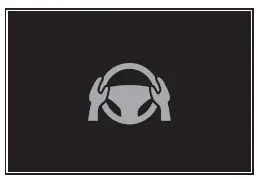 Subaru Solterra hands off steering wheel warning display