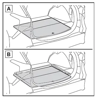 Subaru Solterra adjustable deck board upper and lower positions