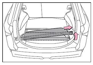 Subaru Solterra removing luggage cover unit from cargo area