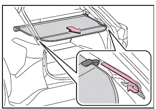 Subaru Solterra extending luggage cover and attaching to anchors