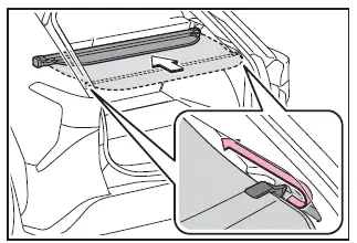 Subaru Solterra releasing luggage cover from anchors