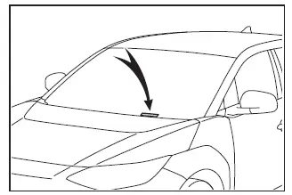 Subaru Solterra VIN location on instrument panel near windshield