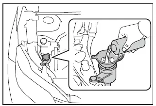Subaru Solterra washer fluid reservoir filling location and level check