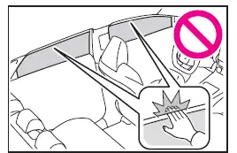 Subaru Solterra power window safety zone and pinch protection area illustration