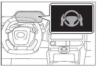 Subaru Solterra emergency steering assist warning display