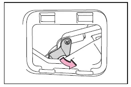 Subaru Solterra back door manual release screw and cover movement