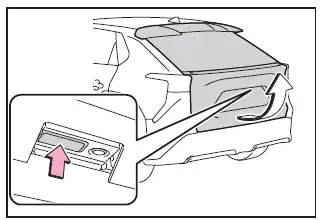 Subaru Solterra power back door exterior switch location and operation