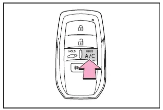 Subaru Solterra remote air conditioning system key fob control type A