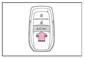 Subaru Solterra remote air conditioning system key fob control type B